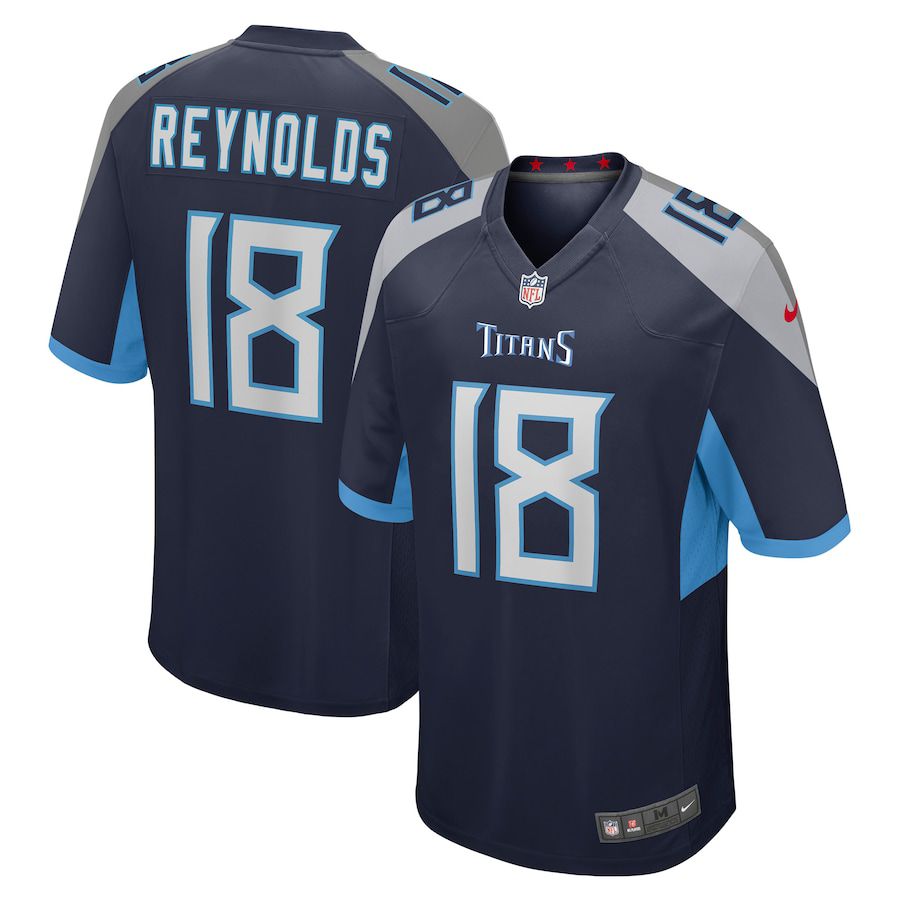 Men Tennessee Titans #18 Josh Reynolds Nike Navy Game NFL Jersey